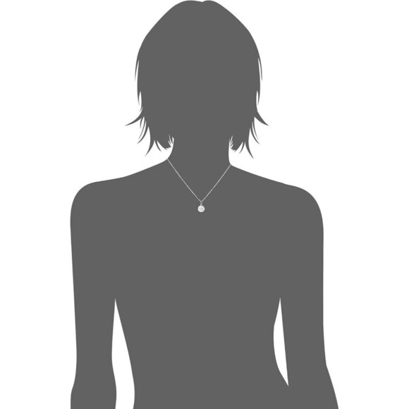 Crystalline Azuria White Disco Ball Pendant Necklace 18" Solid Silver S925 - Picture 5 of 6